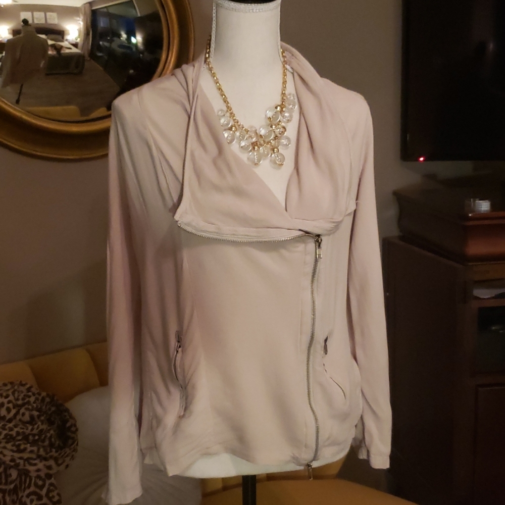 Blush Pink Moto Top